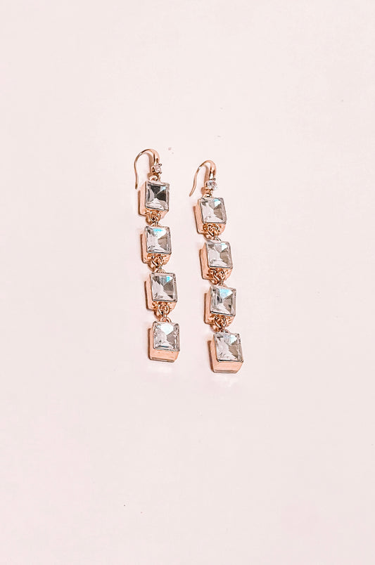 Silver Rhinestone Earrings